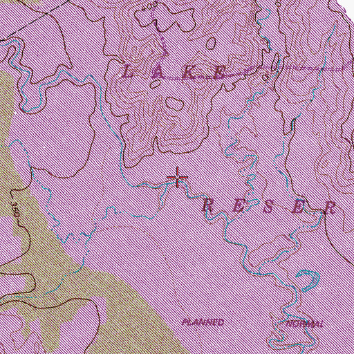 Topographic Map of Dale Creek, TX