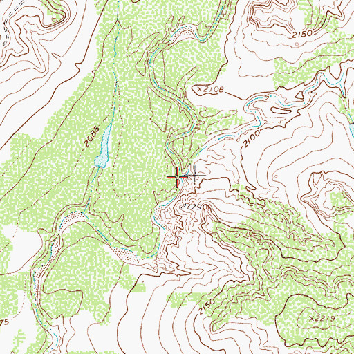 Topographic Map of Dam Draw, TX