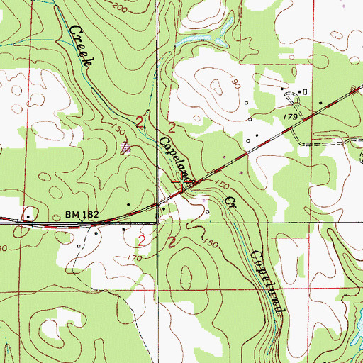 Topographic Map of Fagins Mills (historical), AL