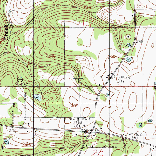 Topographic Map of First Presbyterian Church, AL