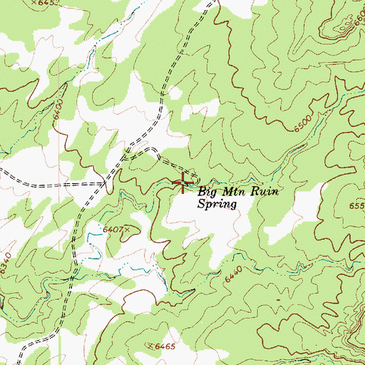 Topographic Map of Big Mountain Ruin Spring, AZ
