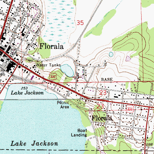 Topographic Map of First Universalist Church, AL