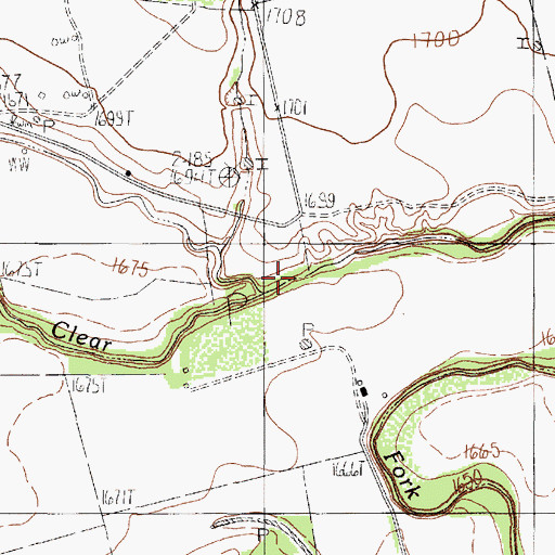 Topographic Map of Dark Hollow Branch, TX