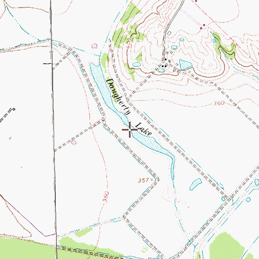 Topographic Map of Daugherty Lake, TX