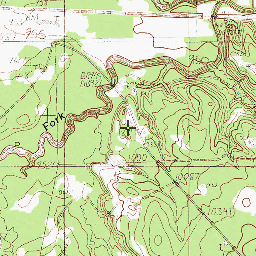 Topographic Map of Davidson Cemetery, TX