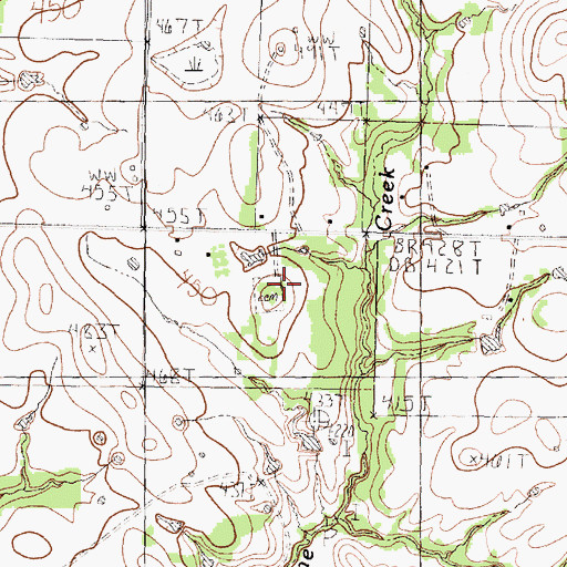 Topographic Map of Davis Cemetery, TX