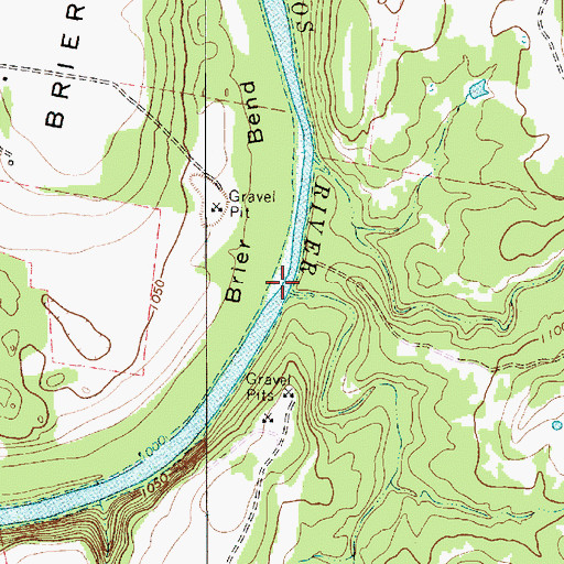 Topographic Map of Davis Creek, TX