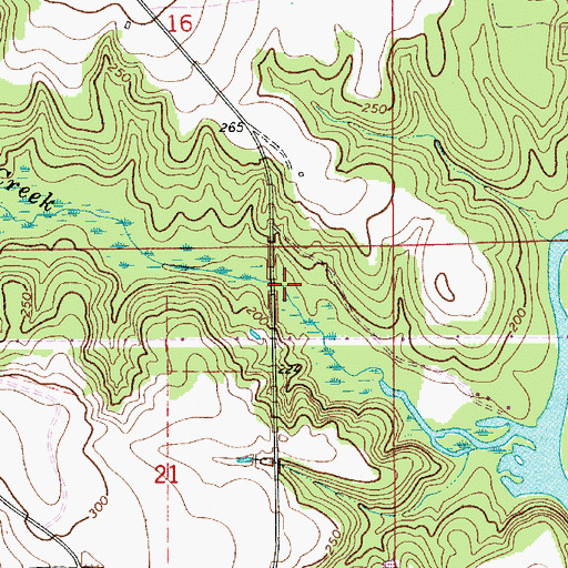 Topographic Map of J Rudolphs Mill (historical), AL