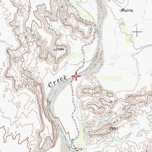 Topographic Map of Dawson Creek, TX