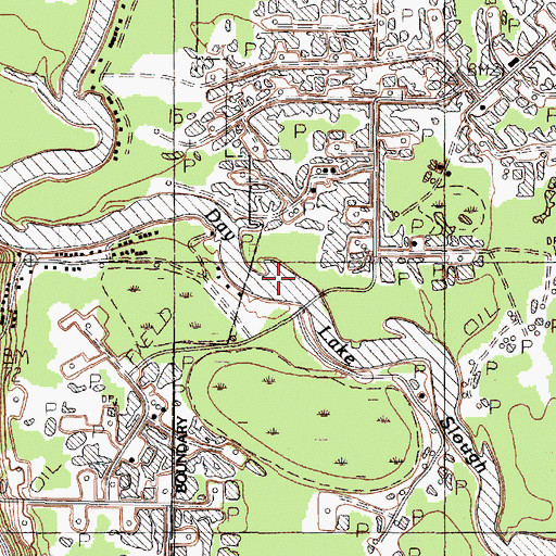 Topographic Map of Day Lake, TX