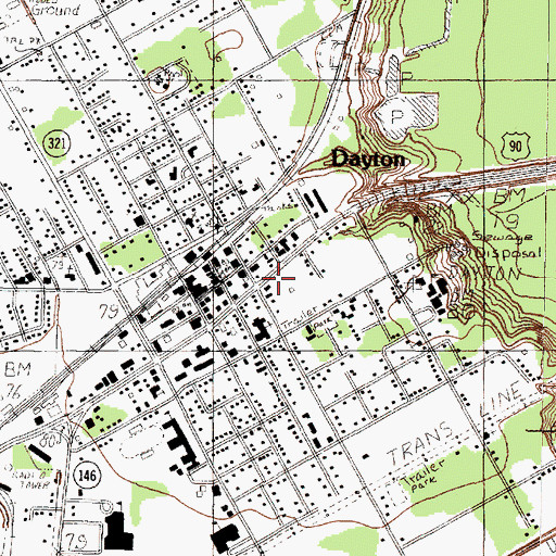 Topographic Map of Dayton, TX