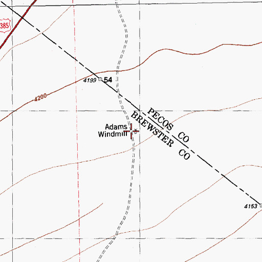 Topographic Map of De Spain Ranch, TX