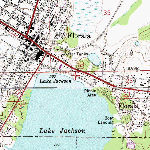 Topographic Map of Lakeview Hospital (historical), AL