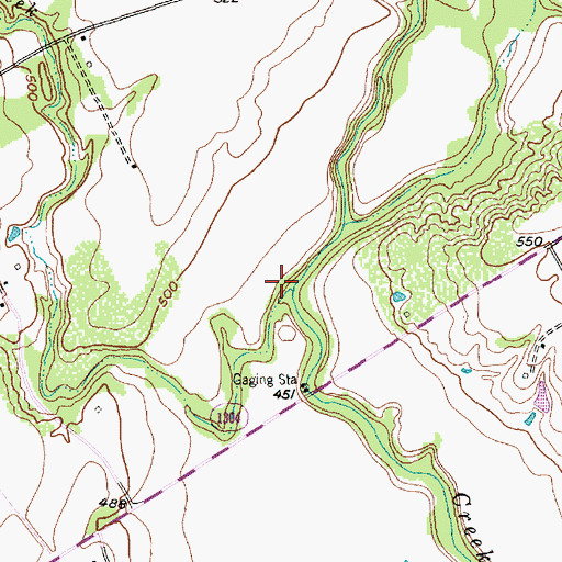 Topographic Map of Dead Horse Creek, TX