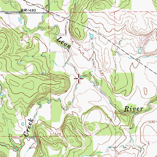 Topographic Map of Dead Horse Creek, TX