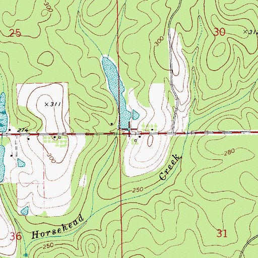 Topographic Map of Lime Branch School (historical), AL