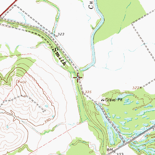Topographic Map of Deadman Slough, TX