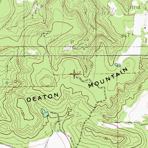 Topographic Map of Deaton Mountain, TX