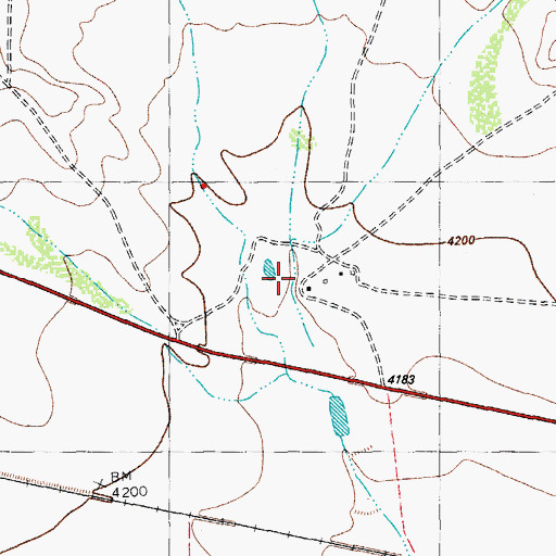 Topographic Map of Decie Ranch, TX