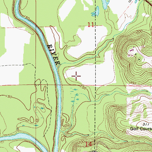 Topographic Map of Montezuma (historical), AL