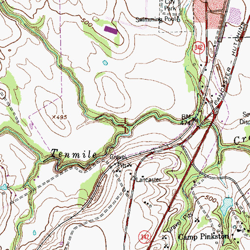 Topographic Map of Deep Branch, TX