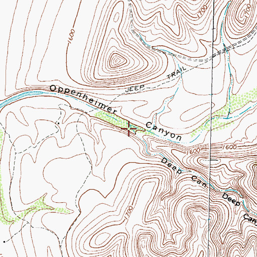 Topographic Map of Deep Canyon, TX