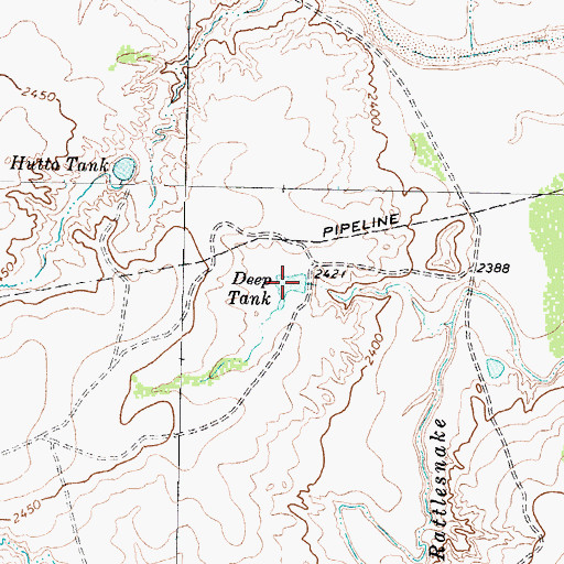 Topographic Map of Deep Tank, TX