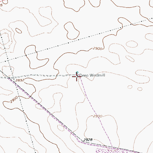 Topographic Map of Deep Windmill, TX