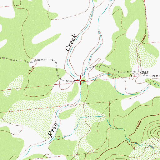 Topographic Map of Deer Creek, TX