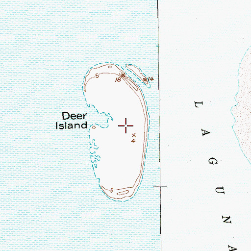 Topographic Map of Deer Island, TX