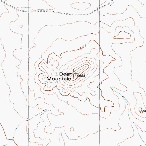 Topographic Map of Deer Mountain, TX