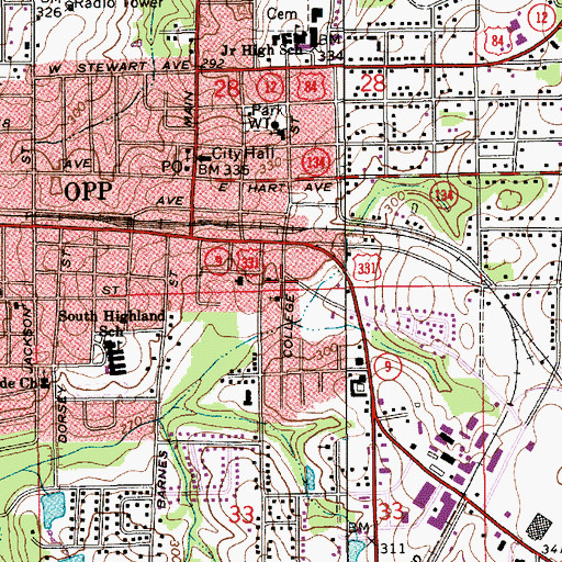 Topographic Map of Nazareth Baptist Church, AL