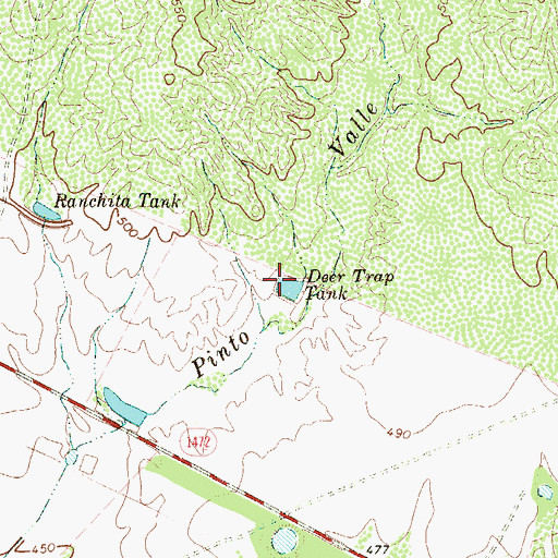 Topographic Map of Deer Trap Tank, TX