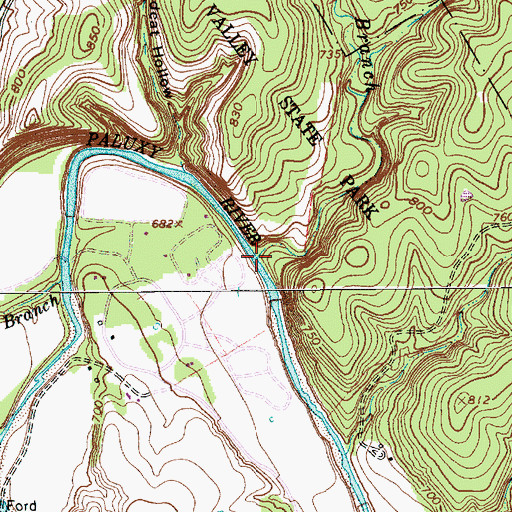 Topographic Map of Denio Branch, TX