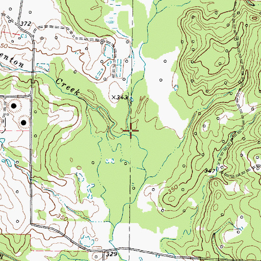 Topographic Map of Denton Creek, TX