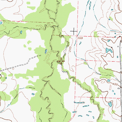 Topographic Map of Denton Creek, TX