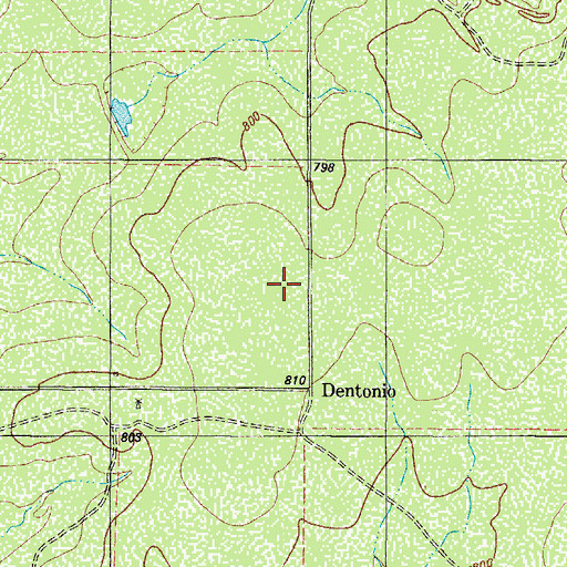 Topographic Map of Dentonio School, TX