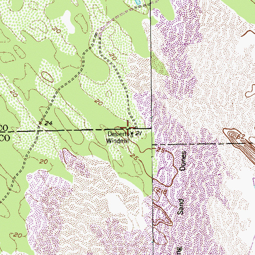 Topographic Map of Desierto Windmill, TX