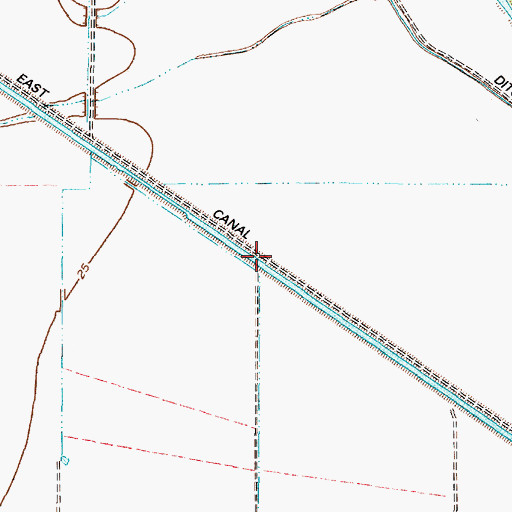 Topographic Map of Devers East Canal, TX