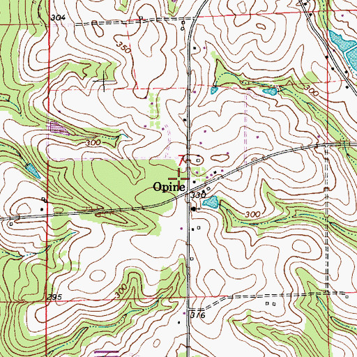 Topographic Map of O'Pine School (historical), AL