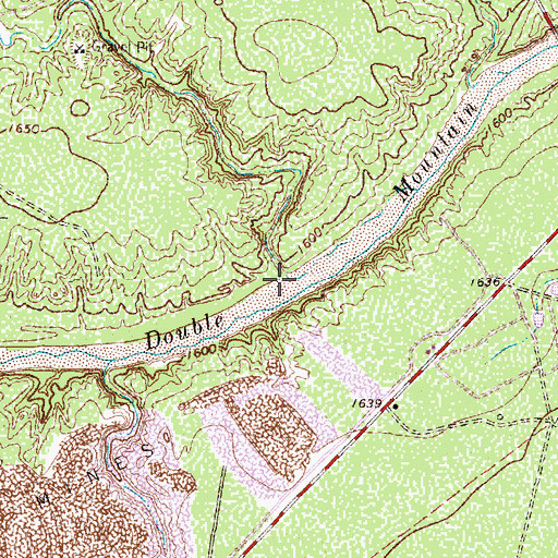 Topographic Map of Devils Canyon, TX