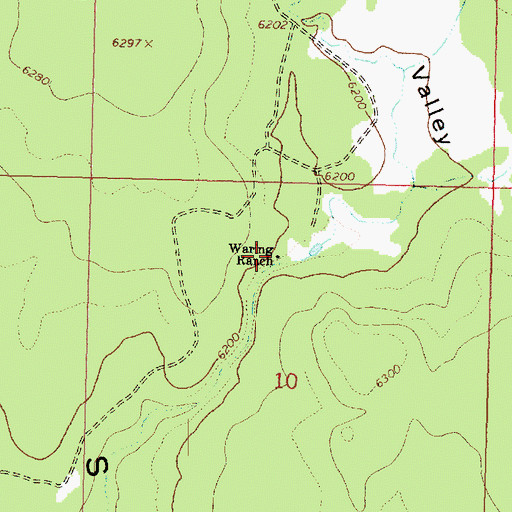 Topographic Map of Waring Ranch, AZ