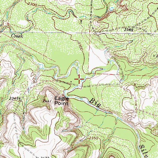 Topographic Map of Dew Drop Creek, TX