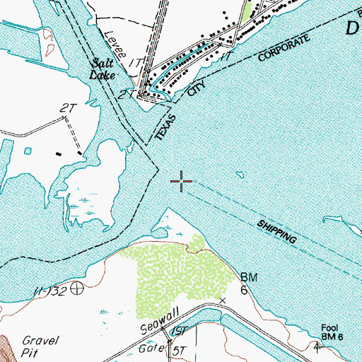 Topographic Map of Dickinson Bayou, TX