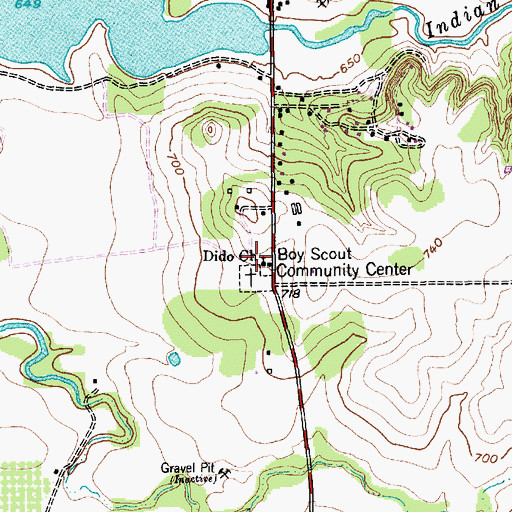 Topographic Map of Dido Church, TX