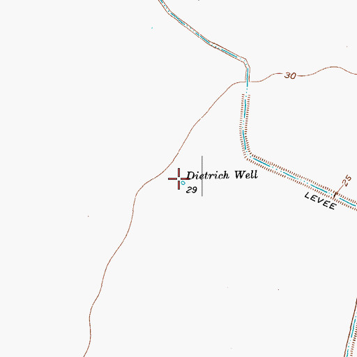 Topographic Map of Dietrich Well, TX