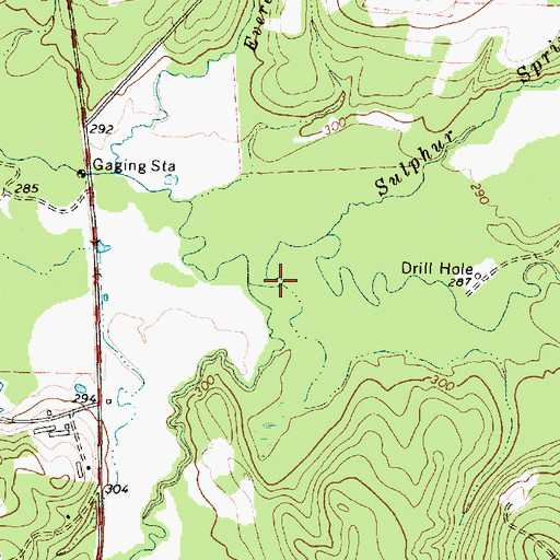 Topographic Map of Dill Creek, TX