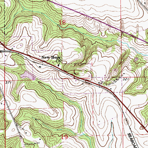 Topographic Map of Rhump, AL