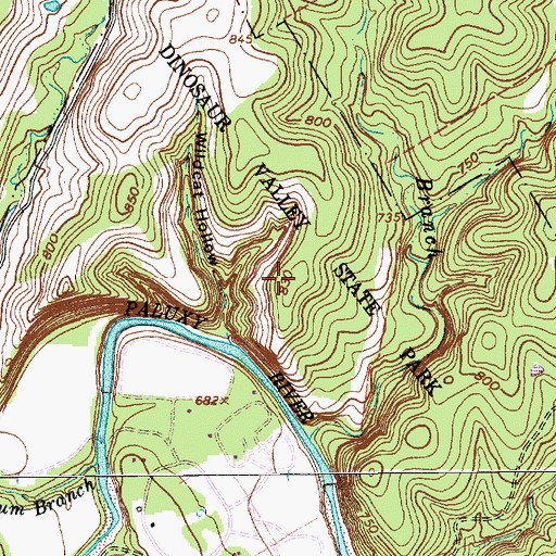 Topographic Map of Dinosaur Valley State Park, TX