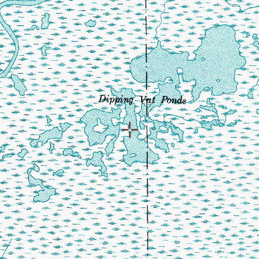 Topographic Map of Dipping Vat Ponds, TX